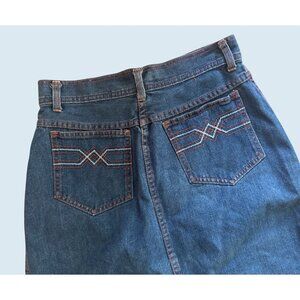 Vintage JONI BLAIR Of California Denim Front Slit Skirt 80s / 90s Sz 27